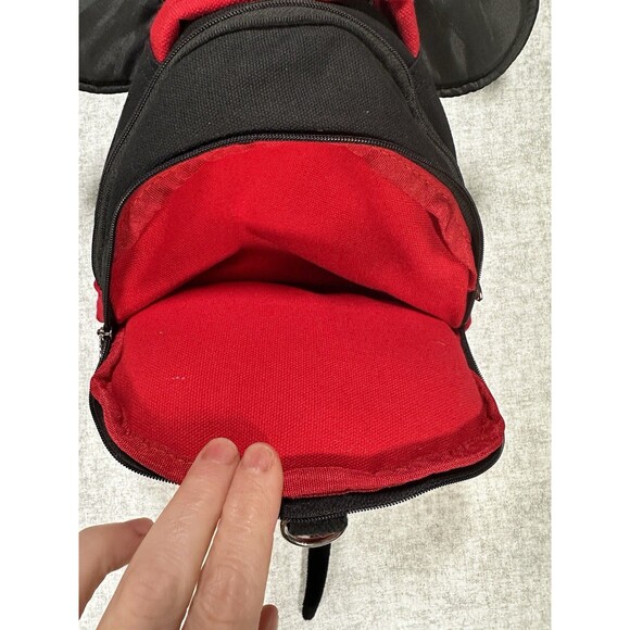 9” Ladybug Backpack For Kids Black and Red 2 Zipper Pockets Small - Picture 3 of 6